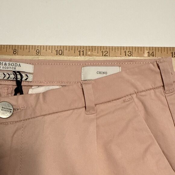 Scotch and Soda Anthropologie 25/33 Pants Maison Cropped Chino Rose Pink NWT - Picture 6 of 9